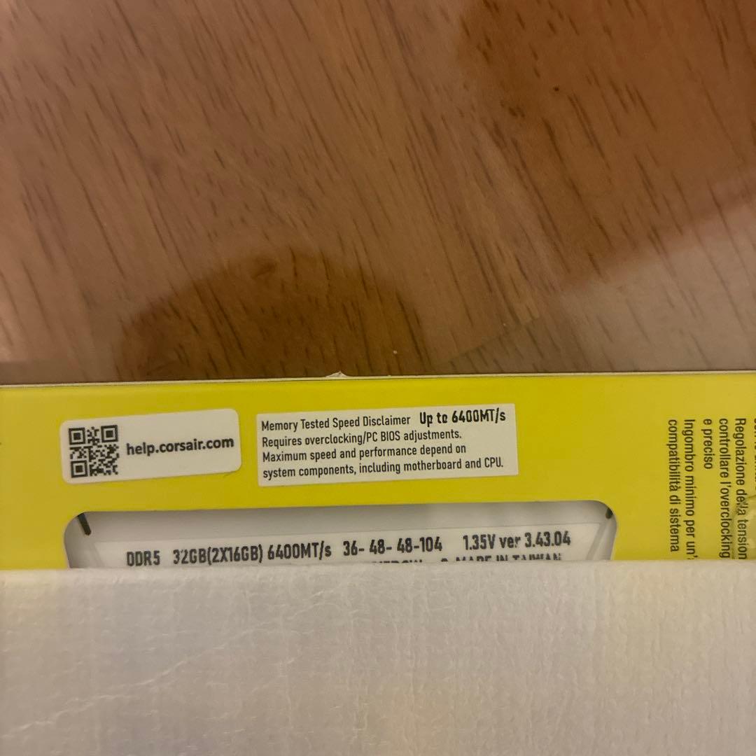 CORSAIR DDR5 6400MHz 32GB (16GB×2)