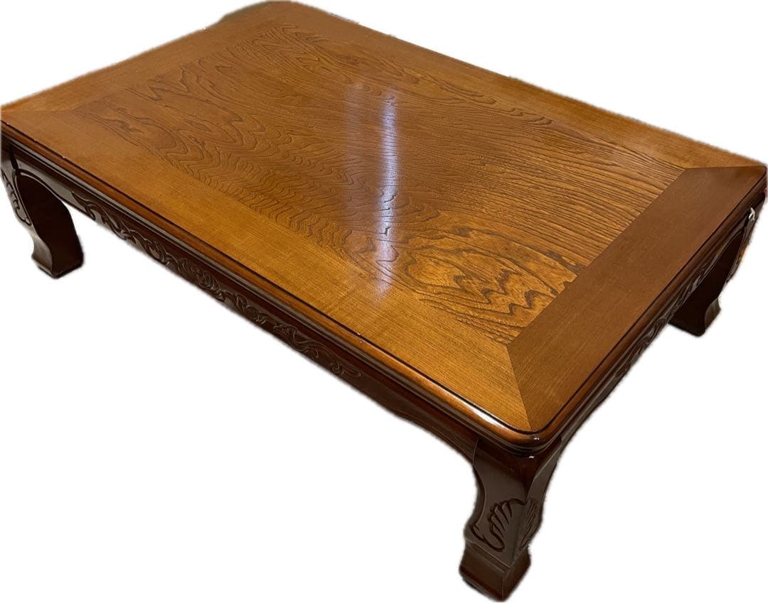 日美（ニチビ）天然木単板 テーブル 座卓 ローテーブル