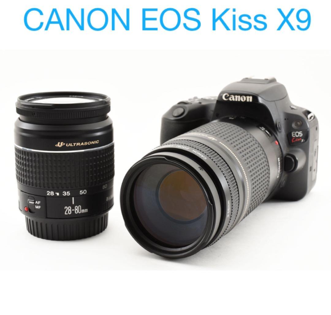 一眼レフカメラcanon kiss x9標準&望遠ダブルレンズセット