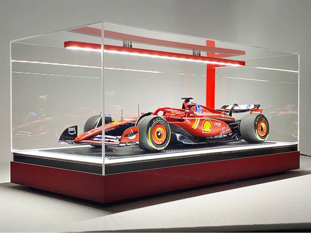 1/18 F1ブラーゴ　フェラーリSF-24 C.ルクレール×LED照明ケース