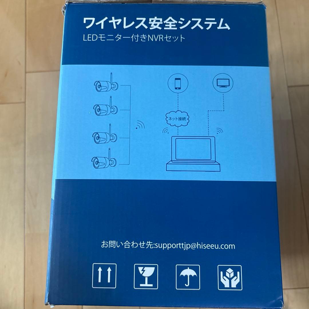 Hiseeu 防犯カメラ モニター　ワイヤレスカメラ4台セット