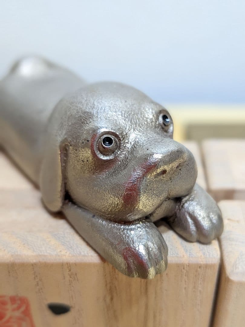 薮内佐斗司　ブロンズ像　らぶ　ゴールド シルバー ブロンズ　三色セット　共箱