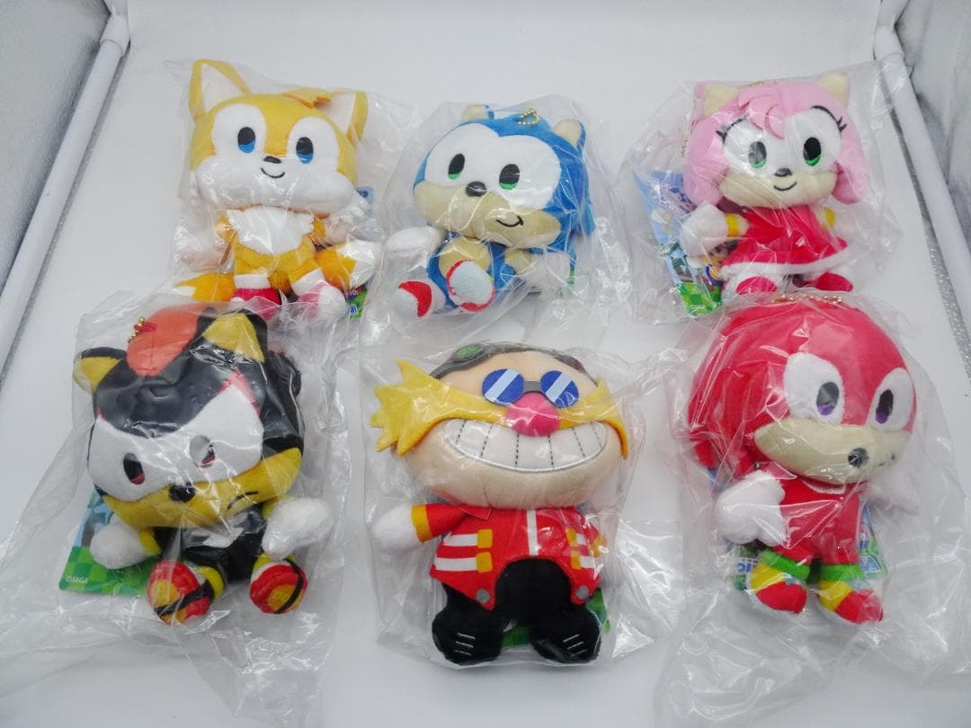 全6種 ソニック＆フレンズ マスコット シャドウ エミー テイルス ぬいぐるみ