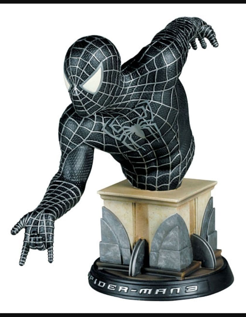 新品：日本完全限定 スパイダーマン ミニバスト（胸像）ブラックバージョン