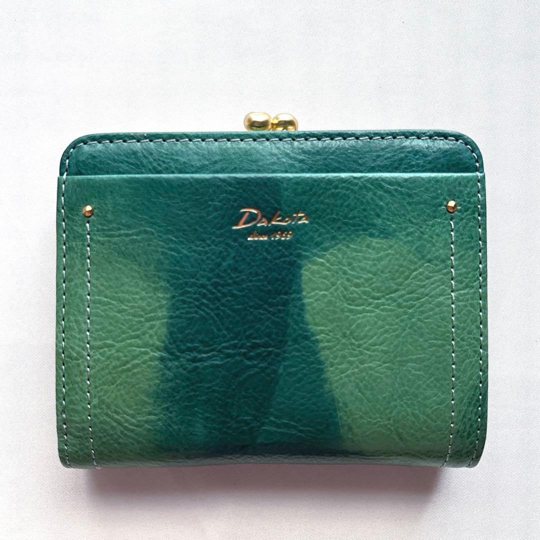 【新品同様】Dakota ダコタ ペンネロ がま口2つ折り財布 ブルー