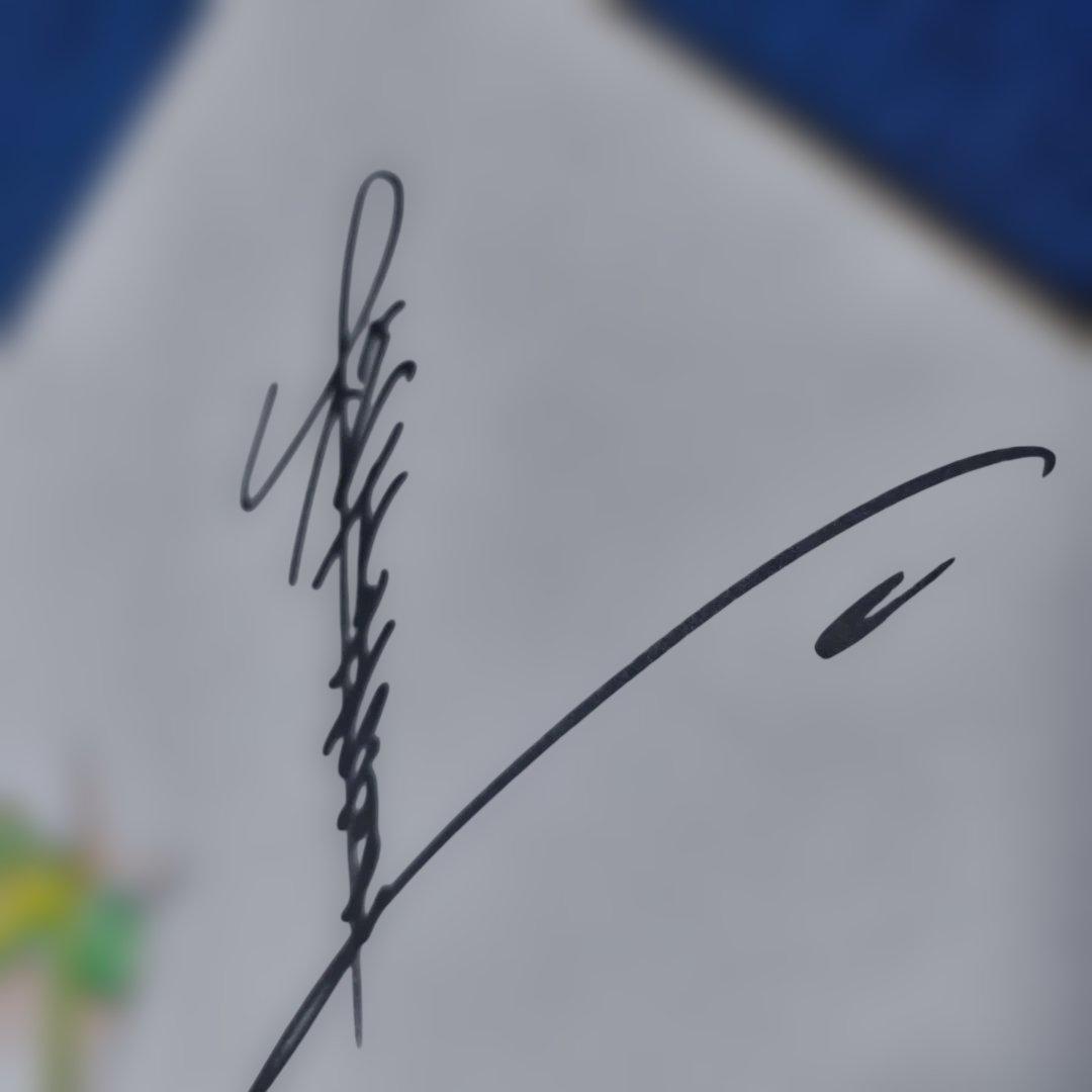 松下 幸志　サイン色紙　 どーんとドラゴン・キッドくん (ドラゴンゲート)