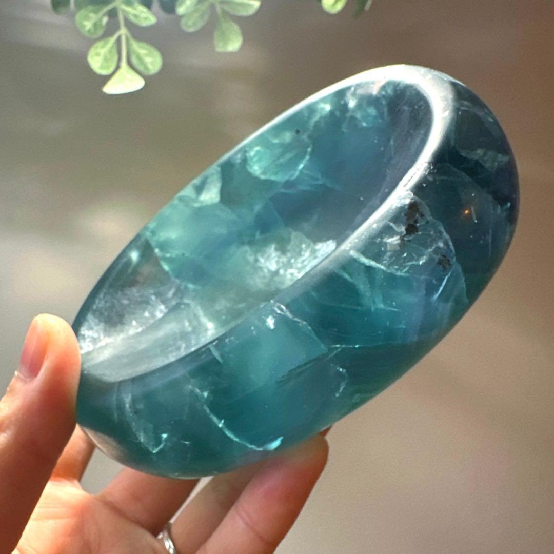 ブルーフローライト　石鹸置き　ソープトレー　フローライト　天然石