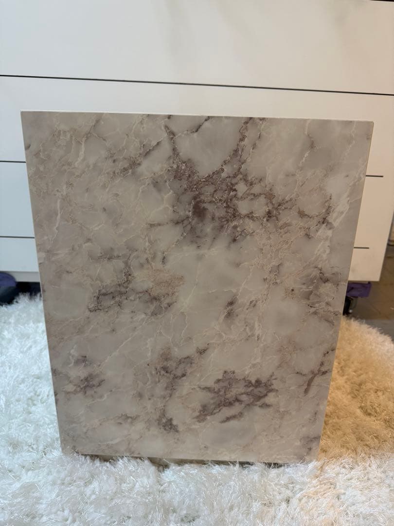 Wood style 大理石調サイドテーブル