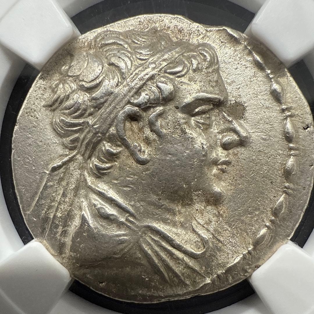 【希少】バクトリア王国 ユクリデス2世 テトラドラクマ NGC鑑定済 古代