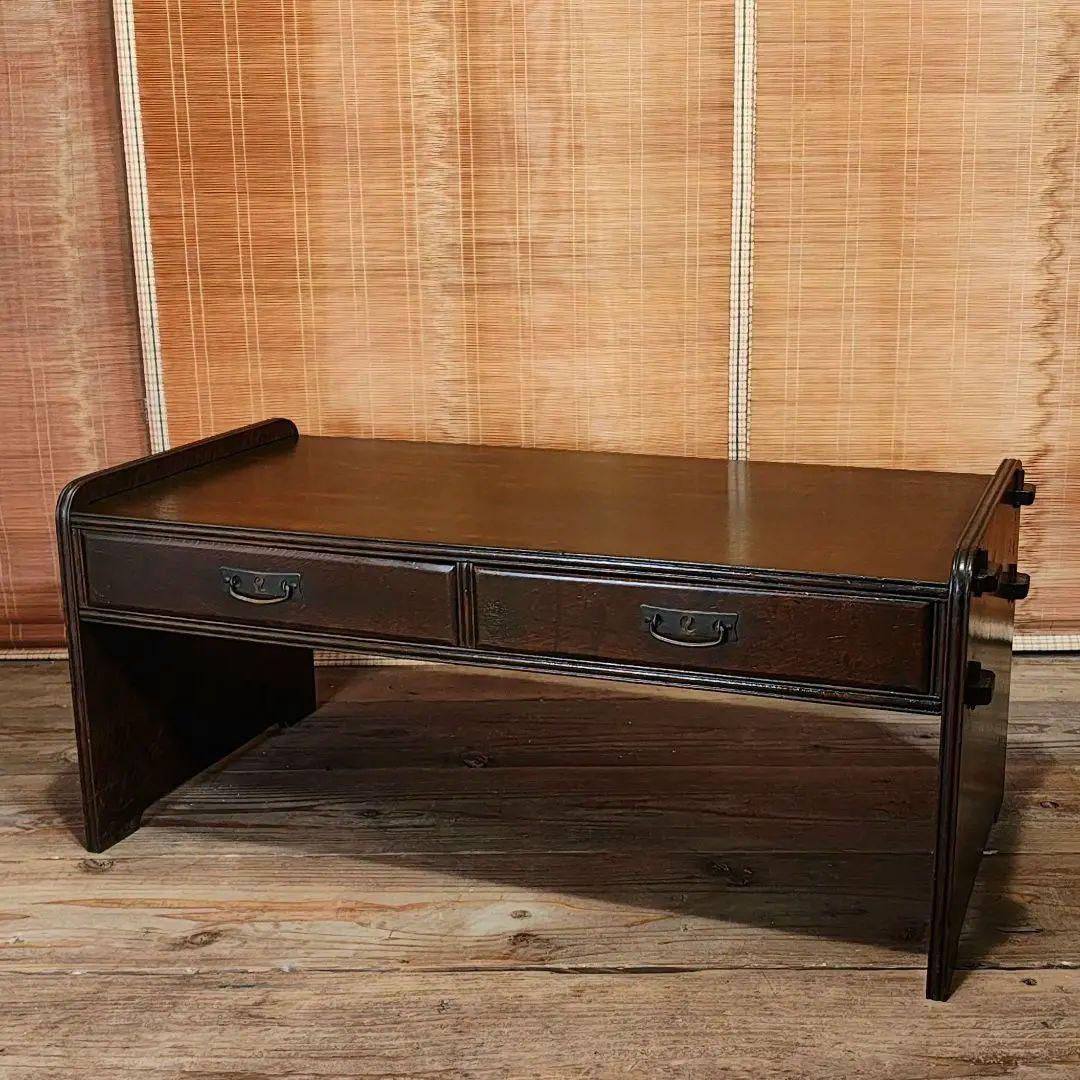 楔文机　小引き出し　座卓　昭和レトロ　古家具