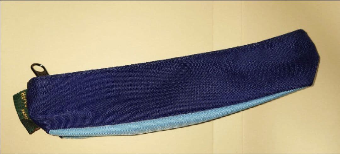 新品 エルベシャプリエ ペンケース ネイビー 水色 紺