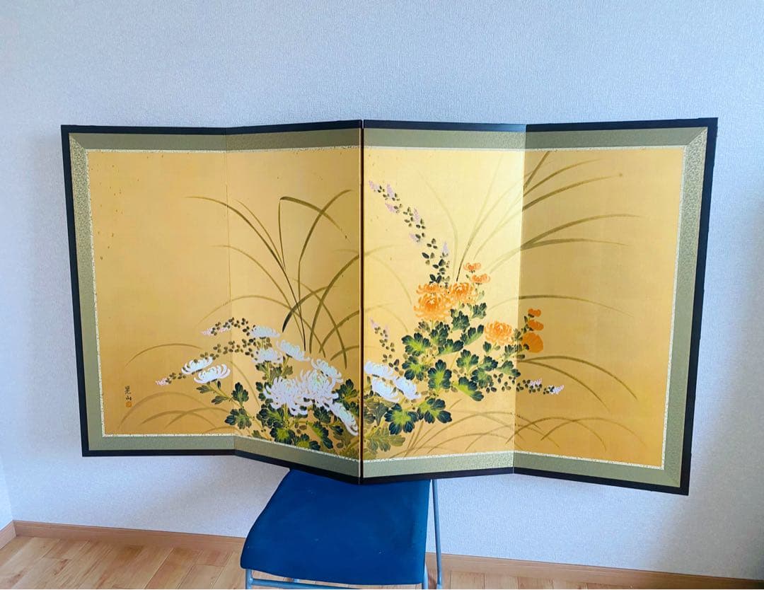 花と草の日本画 160cm x 90cm
