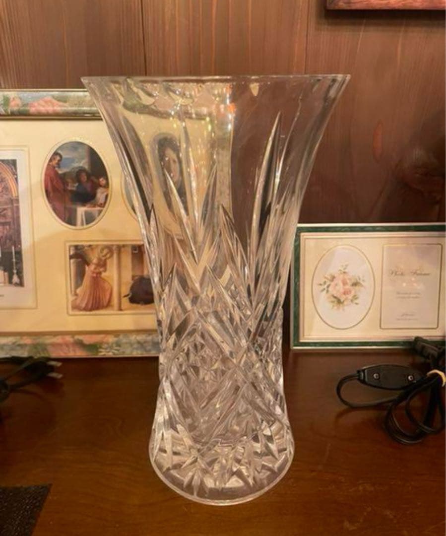 美品 ボヘミア ボヘミアン ガラス アンティーク 32センチ