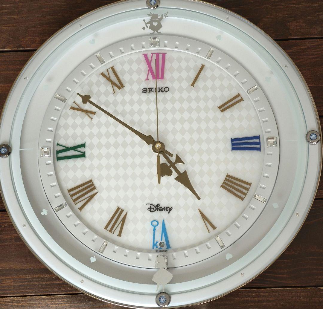 SEIKO セイコー ディズニー 電波 掛け時計 ふしぎの国のアリスFS509W