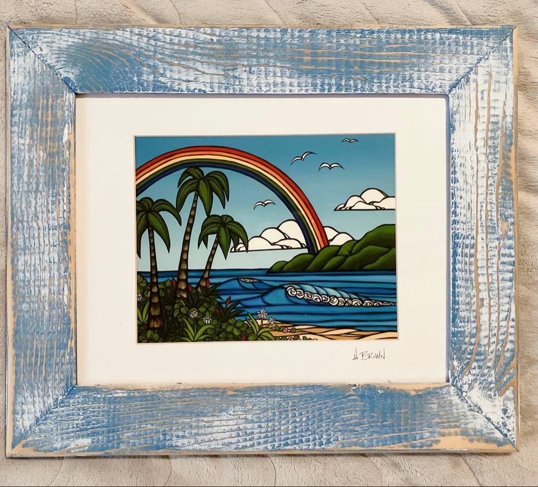 ヘザーブラウン 額縁付き