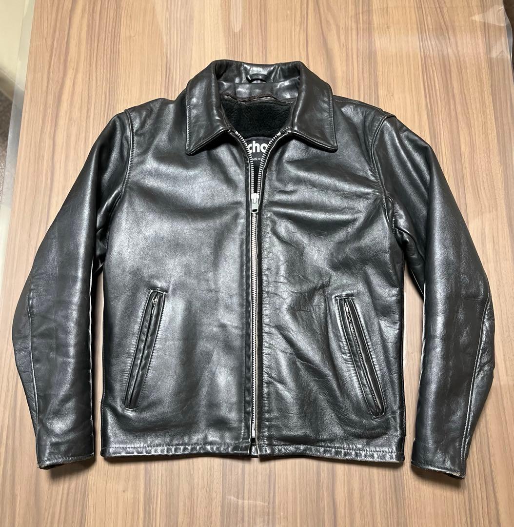 バ*サ様 ショット　ボア　ライナー付き　652 襟付　シングル　ライダース　アメ