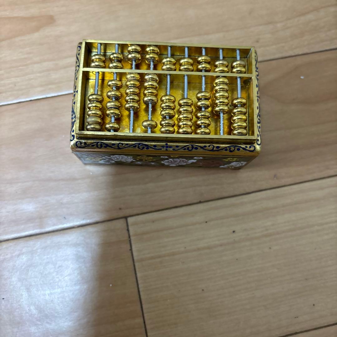 アンティーク 七宝ジュエリー トリンケットボックス アバカス フローラル