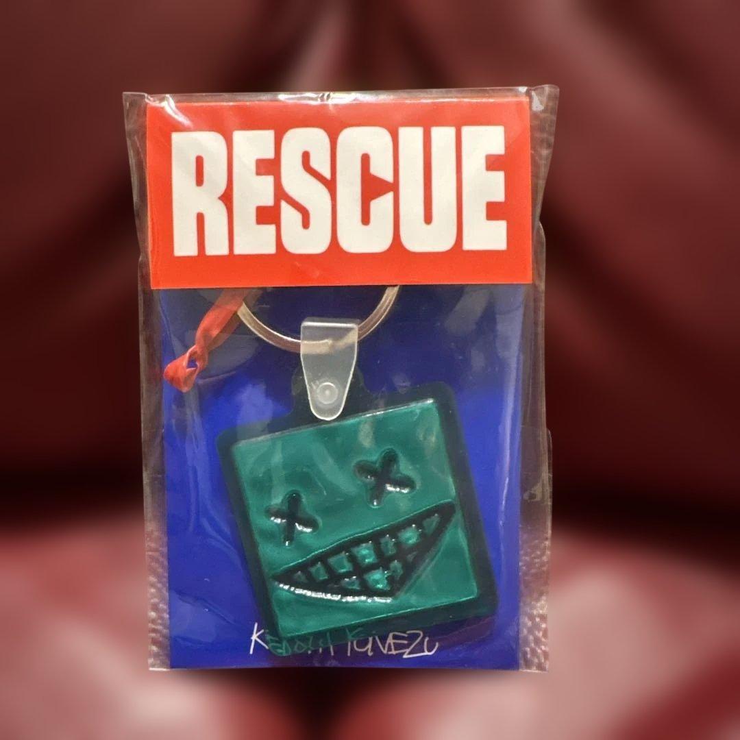 笹*様 米津玄師 RESCUE NINMALI キーホルダー 緑　ニンマリ