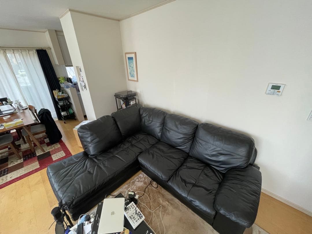 ニトリ 本革コーナーソファ(右カウチ) ニトリ商品コード 1167000