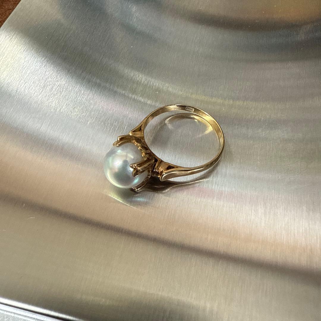 タ*ナ様 K18 ゴールド パールリング 3.4g 指輪