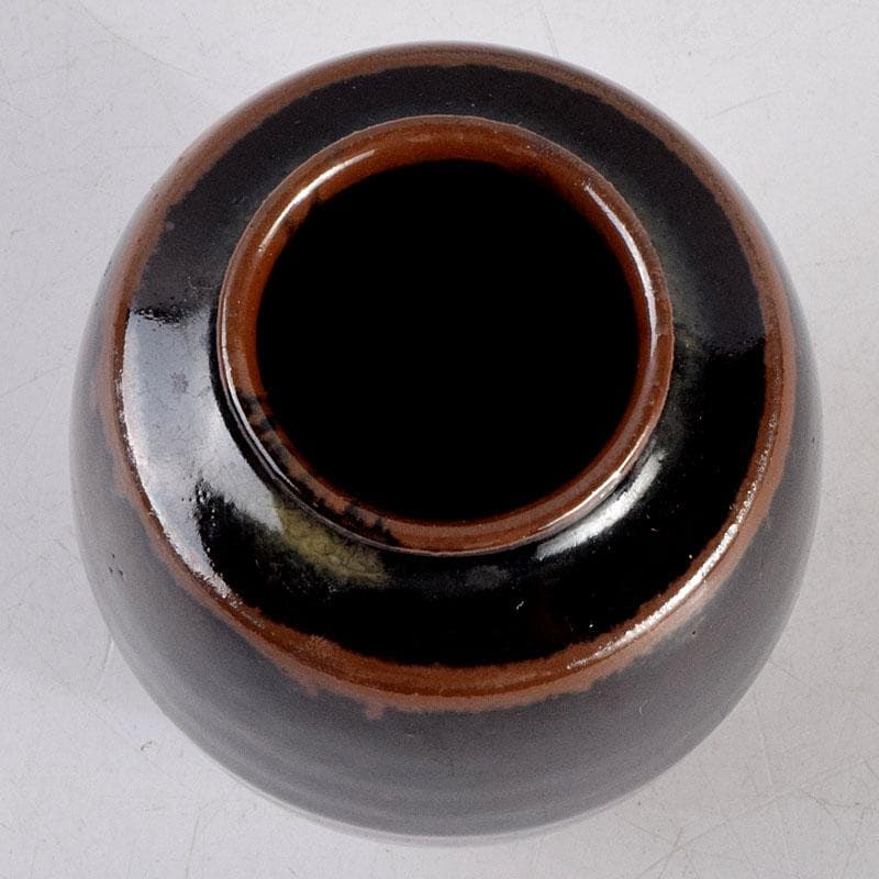 茶道具　高取焼　高取喜恵造　茶入　仕覆付　共箱　V　8889