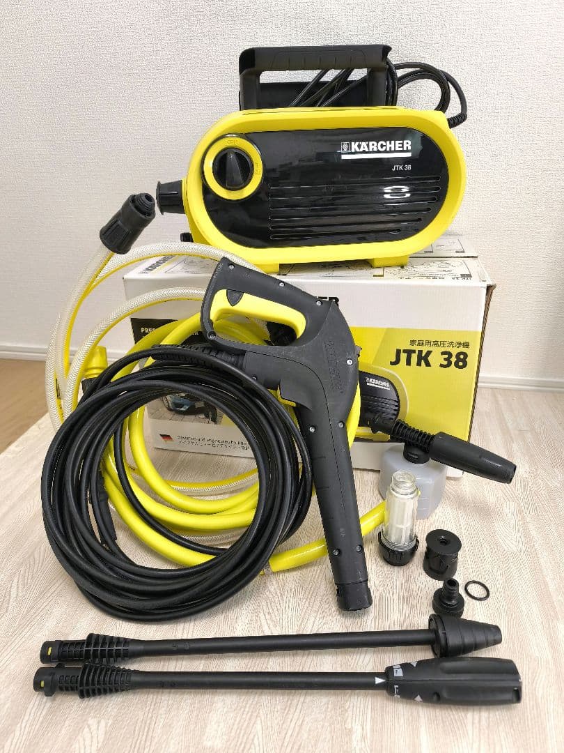 【数回使用美品】KARCHER JTK 38 高圧洗浄機 本体 蛇口&バケツ可