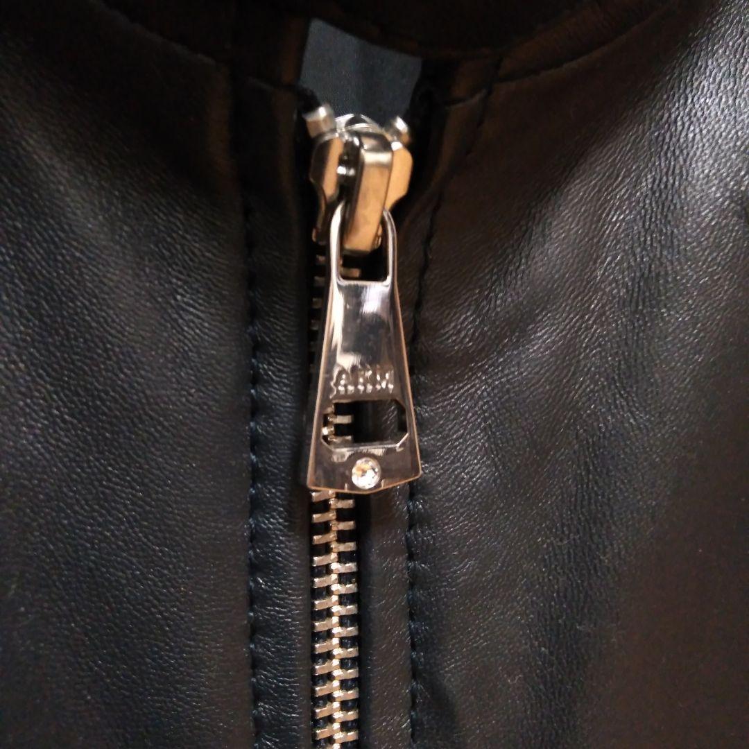 【新品】AKM　シングルライダース　レザージャケット　シープスキン　羊革