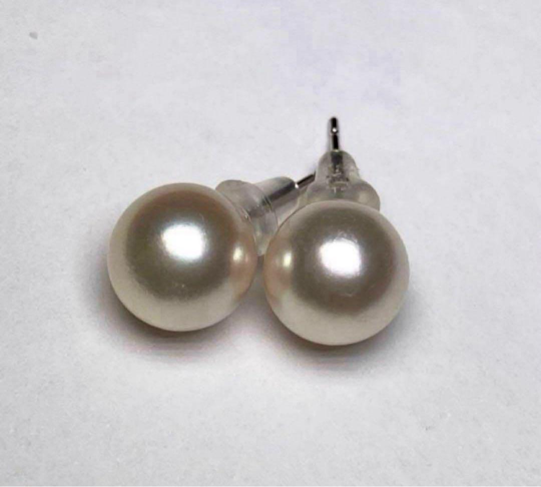 A2204 大珠あこや真珠天女級ピアス8.60mm