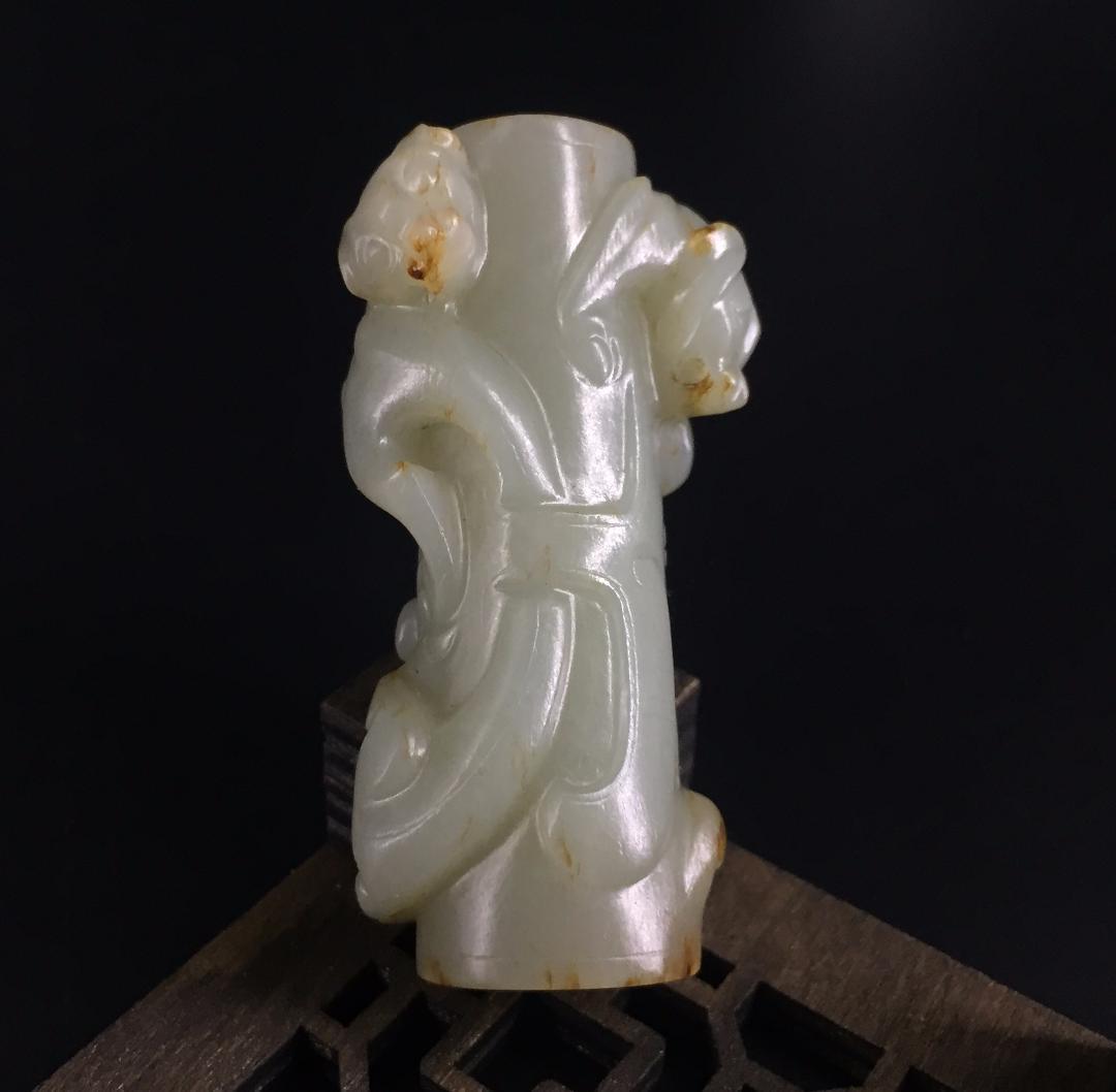 漢代 螭竜紋玉勒佩 古玉老玉和田玉装身具 中国美術ペンダント骨董收藏