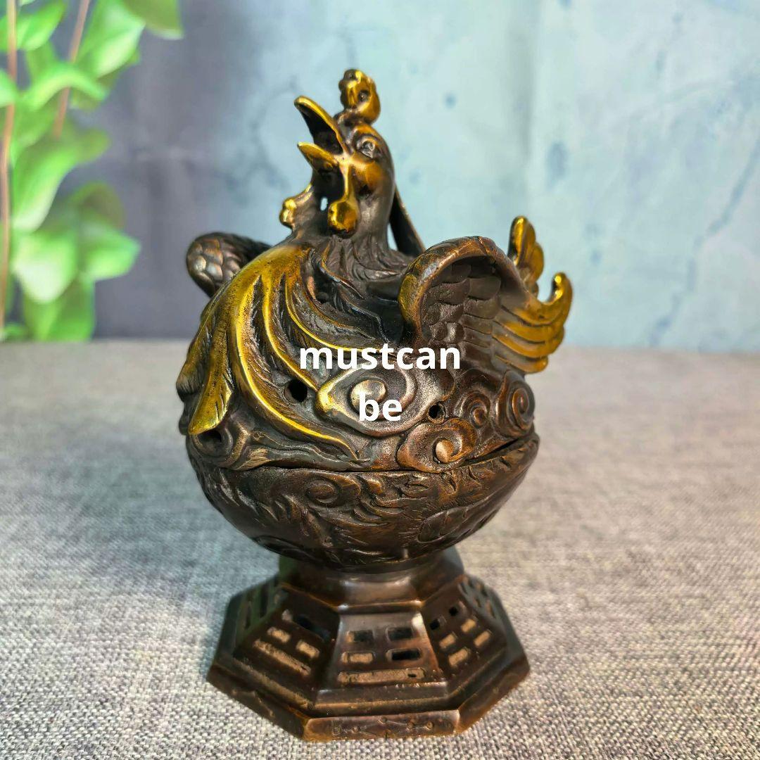 銅製 博山炉 鳳凰八卦香炉 室内薫香炉 茶道具 香道具 工芸品 置物