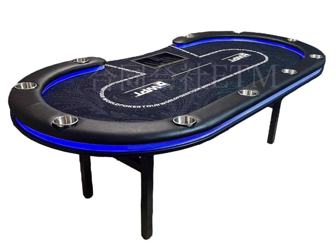 新品未使用 LEDポーカーテーブル　WPTブラックデザイン 　カジノテーブル