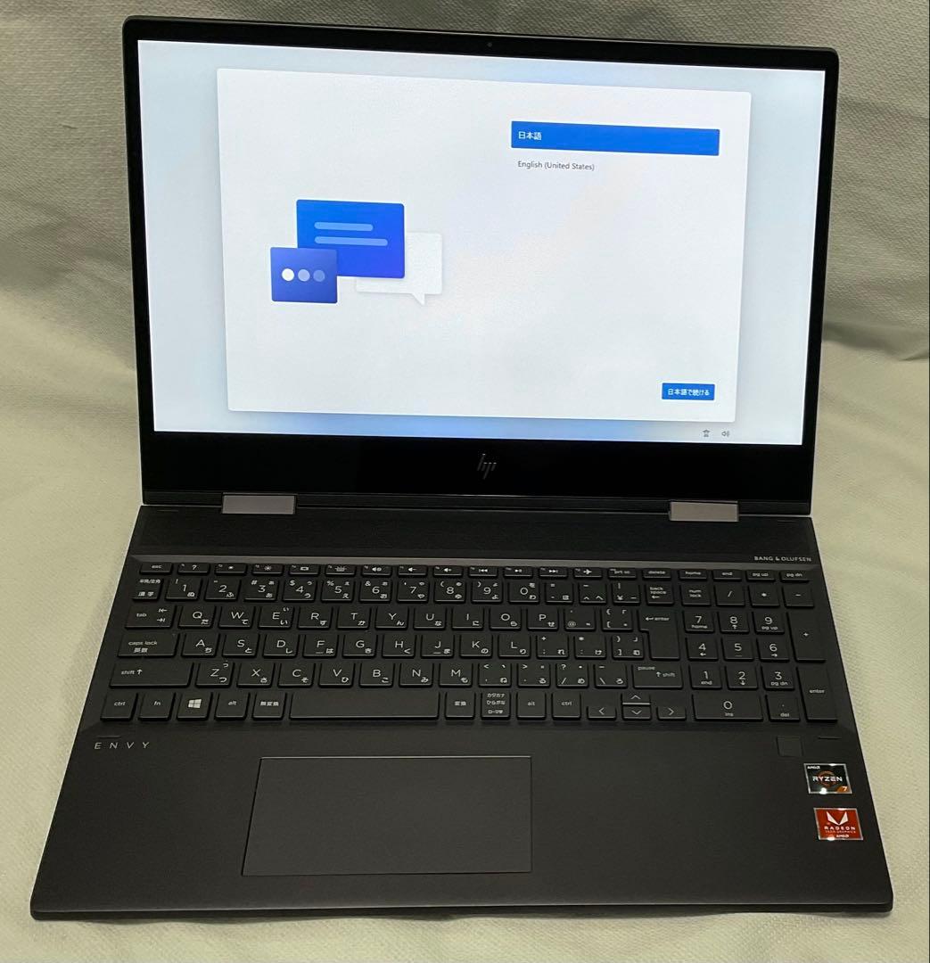 HP ENVY x360 15 Ryzen7ノートPC 本体 + ACアダプター