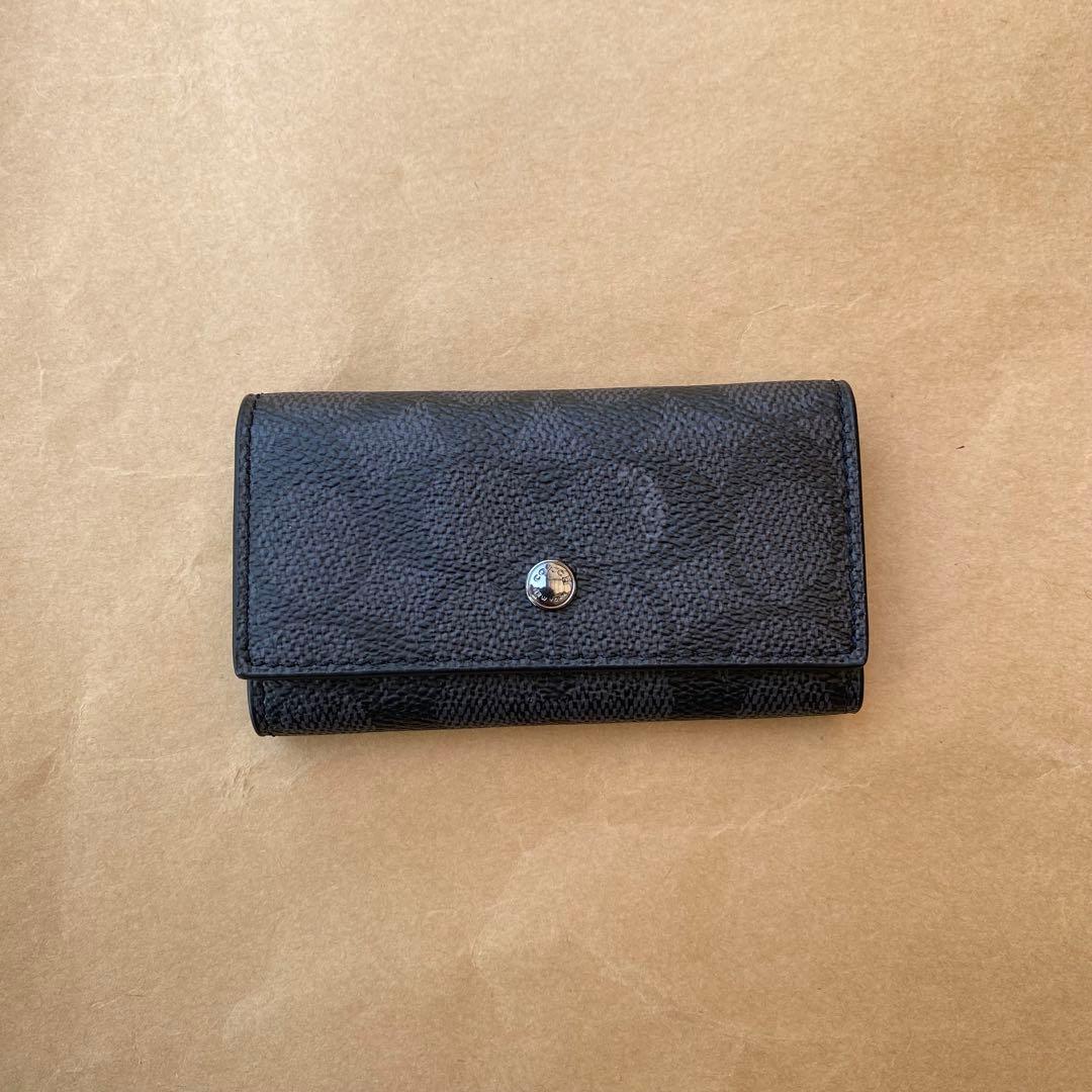 （付属品付き）コーチ　キーホルダー　キーケース　キーリング　ブラック