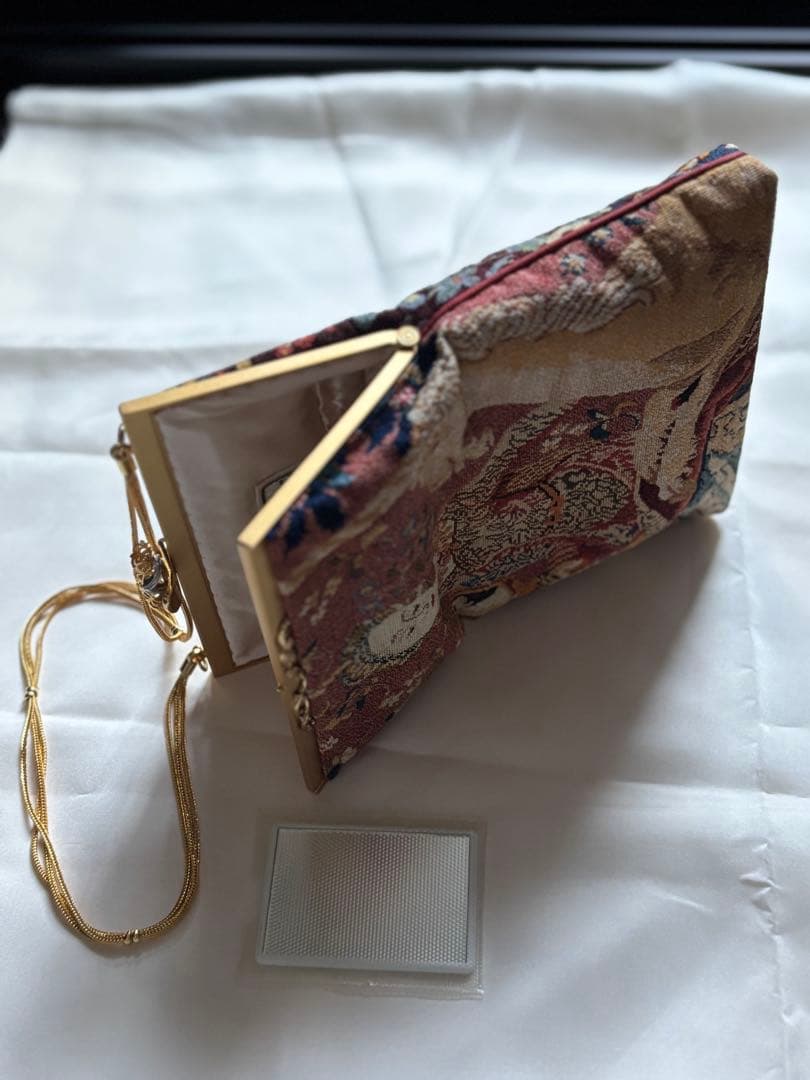 久家道子・プチポアンのタペストリー刺繍パーティーバッグ