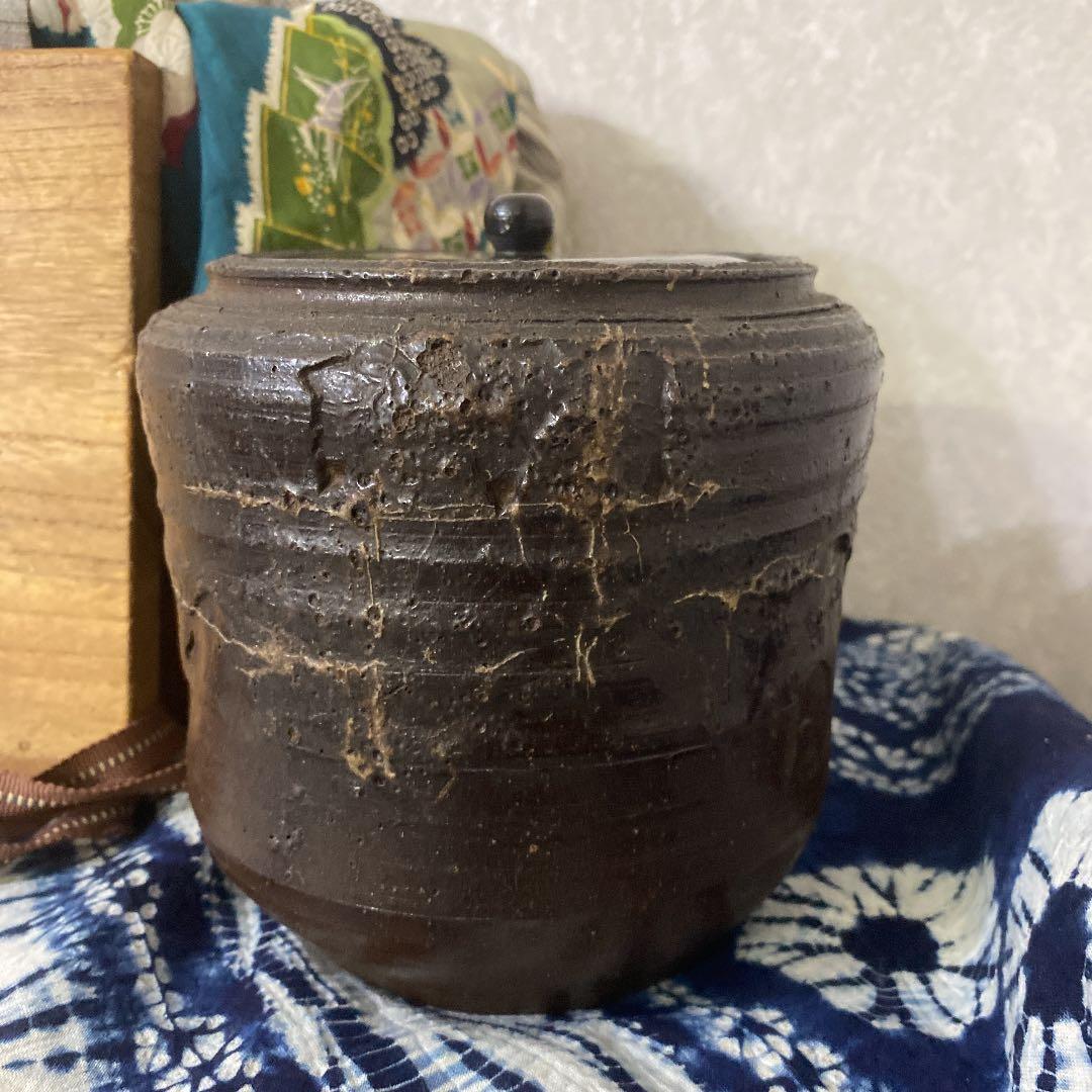 古備前　桐紋　水指　茶道具