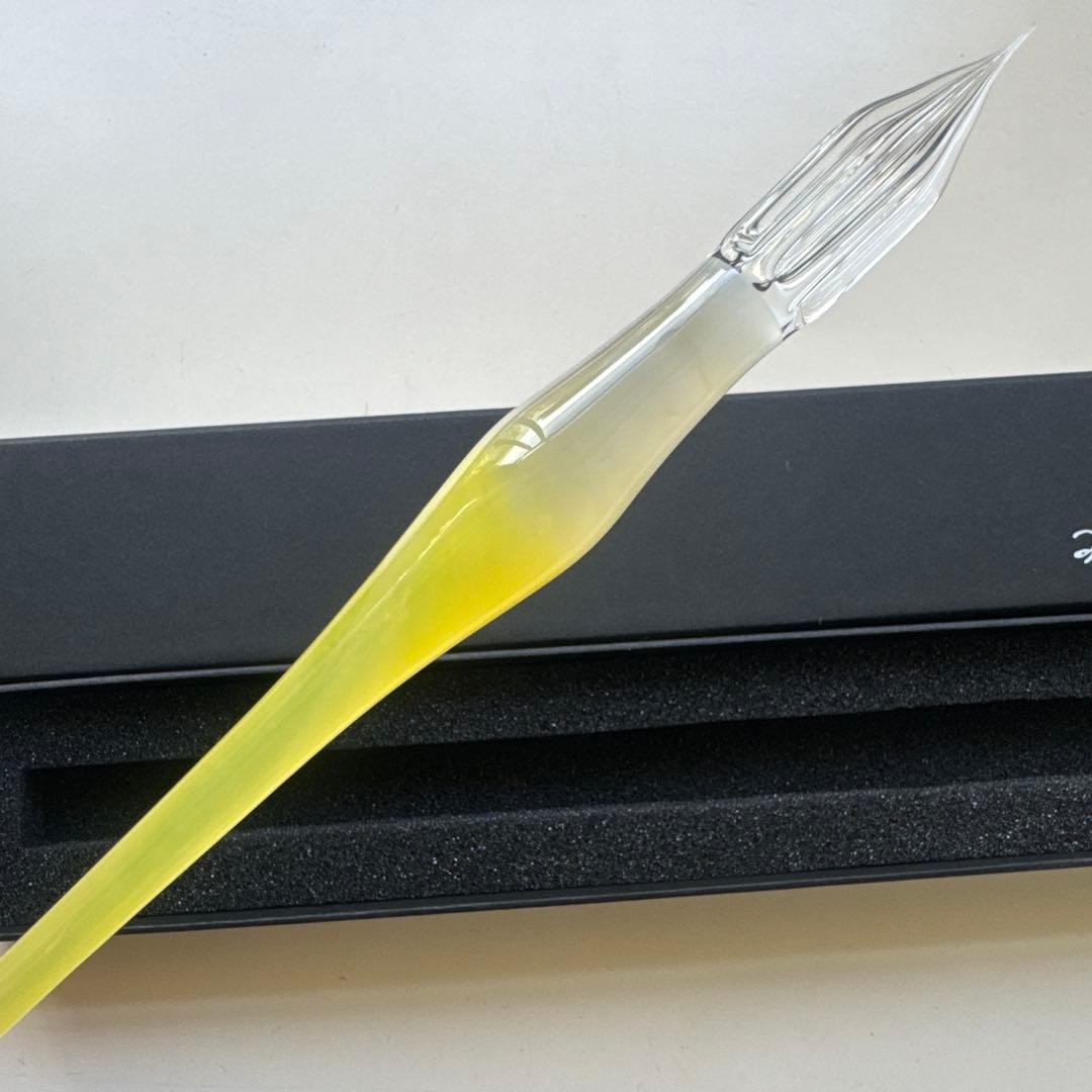 aun ガラスペン 灯す　レモンドロンプ(F) 【新品未使用】