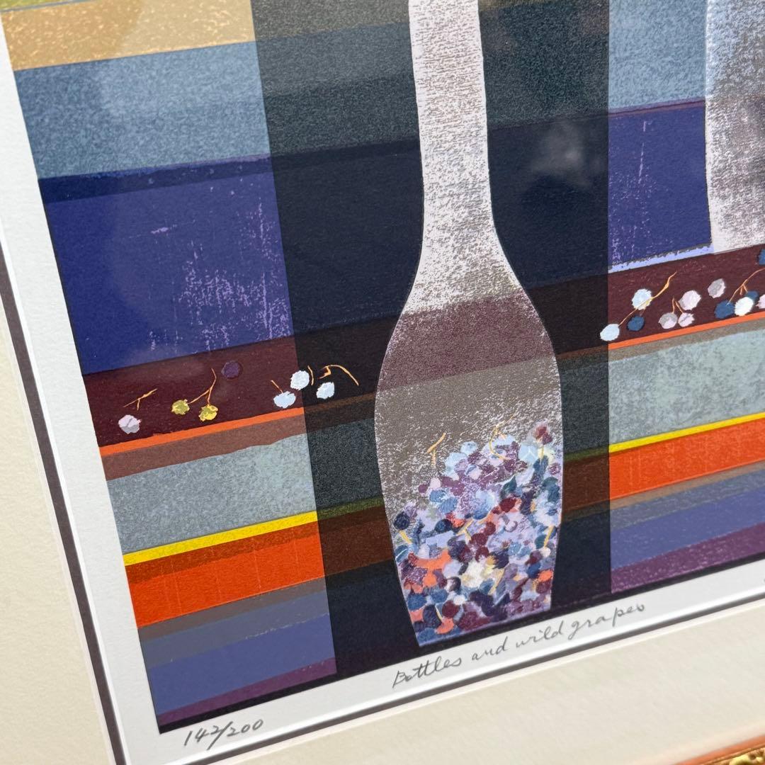 H19KZ12c 天津恵 シルクスクリーン版画 額装 142/200 真作保証