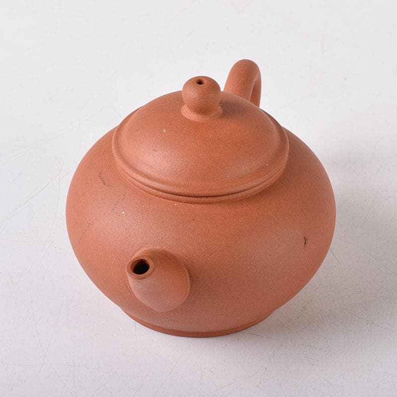 中国　中国宣興銘　紫砂　朱泥　急須　茶壷　V　R8310