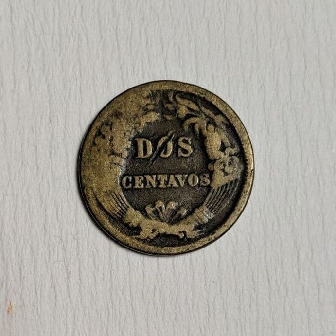ペルー　2CENTAVOS　2センタボ　2ケンタボ　1876年