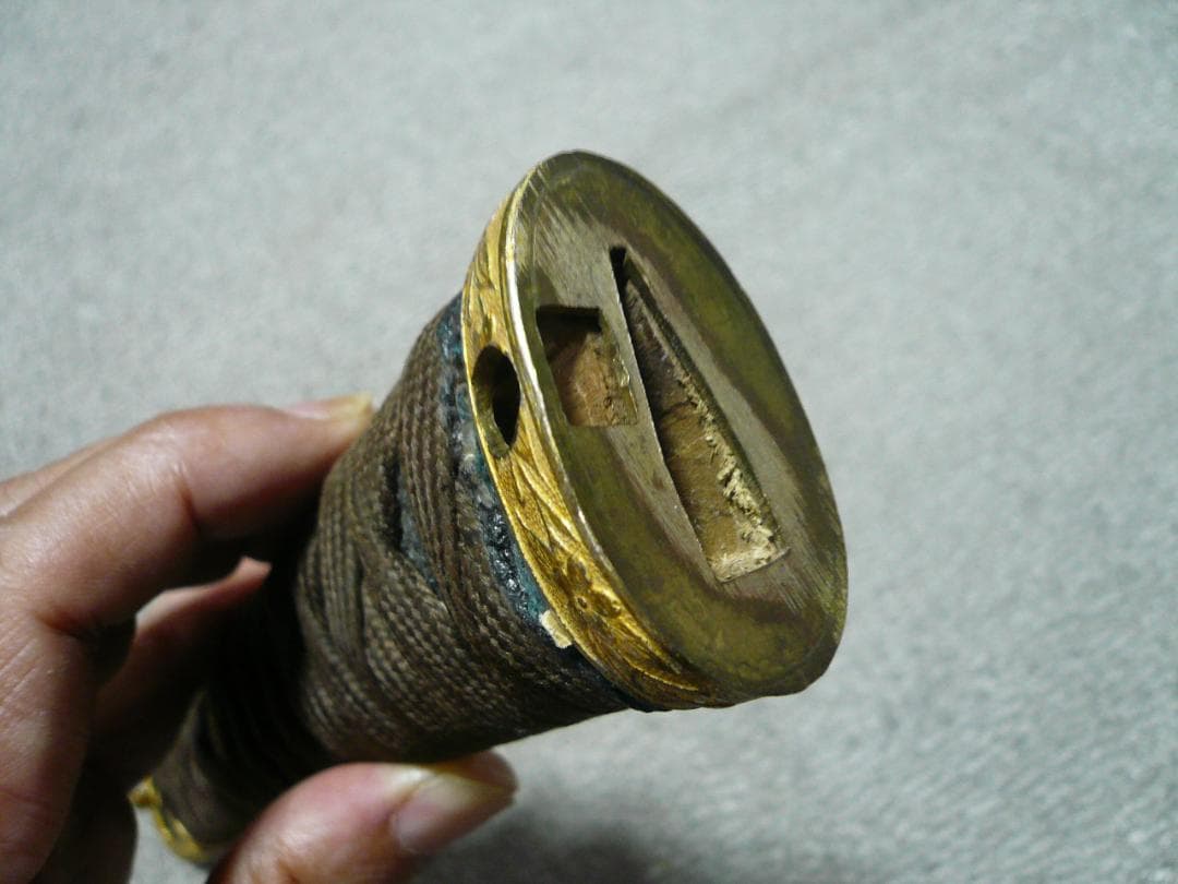 軍刀 柄 旧日本軍 海軍 士官 刀装具 鮫皮 将校 儀礼刀 指揮刀 時代物