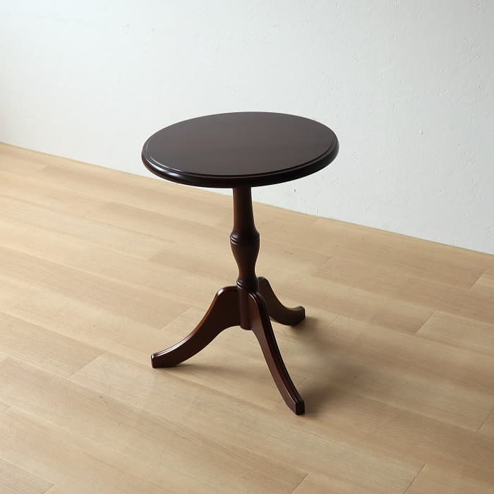 マルニ サイドテーブル 丸 レトロ 古家具 木製 カフェ 喫茶