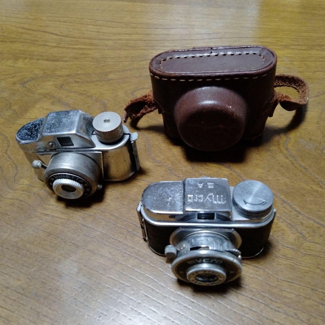 豆カメラ　アンティーク　Mycro II カメラ と　MINETTA豆カメラ