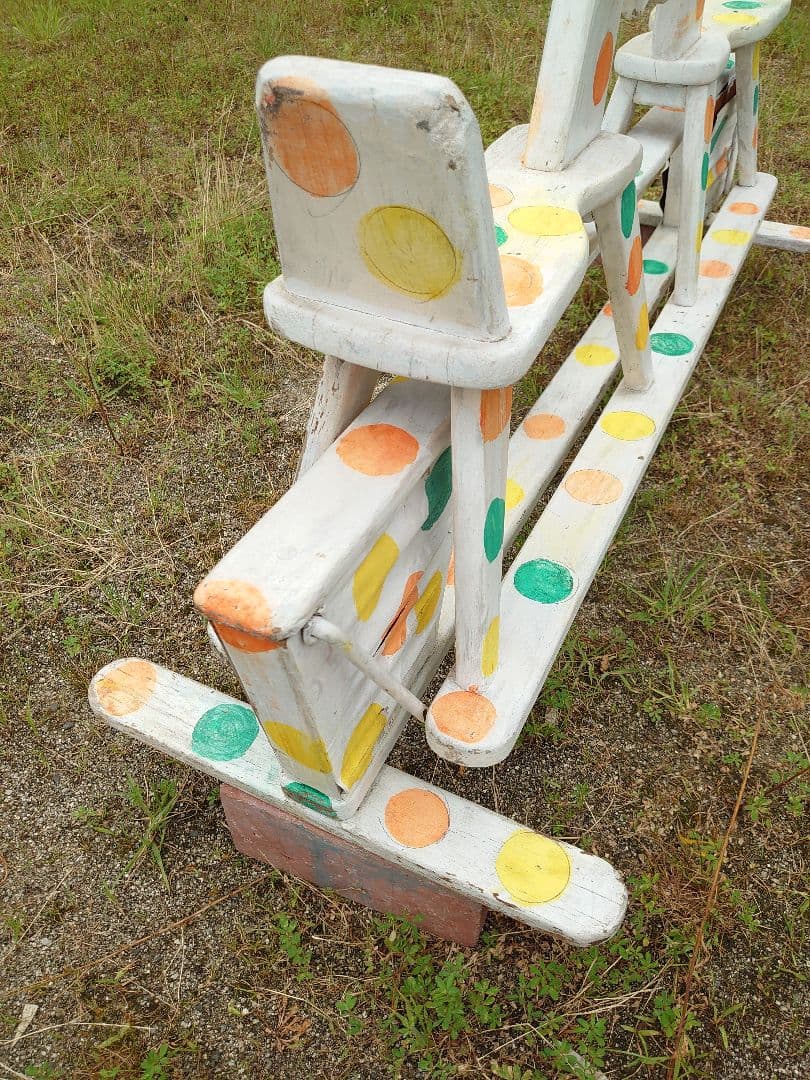 シーソー　木馬　水玉　オブジェ　アンティーク家具