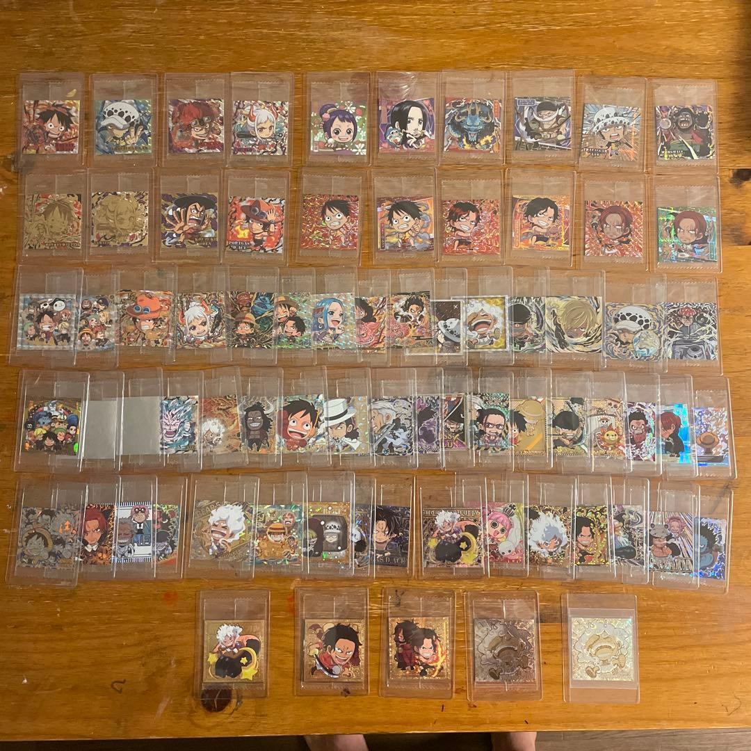 ワンピースウエハースシール　フルコンプ　log1~12 両面ニカ+多数