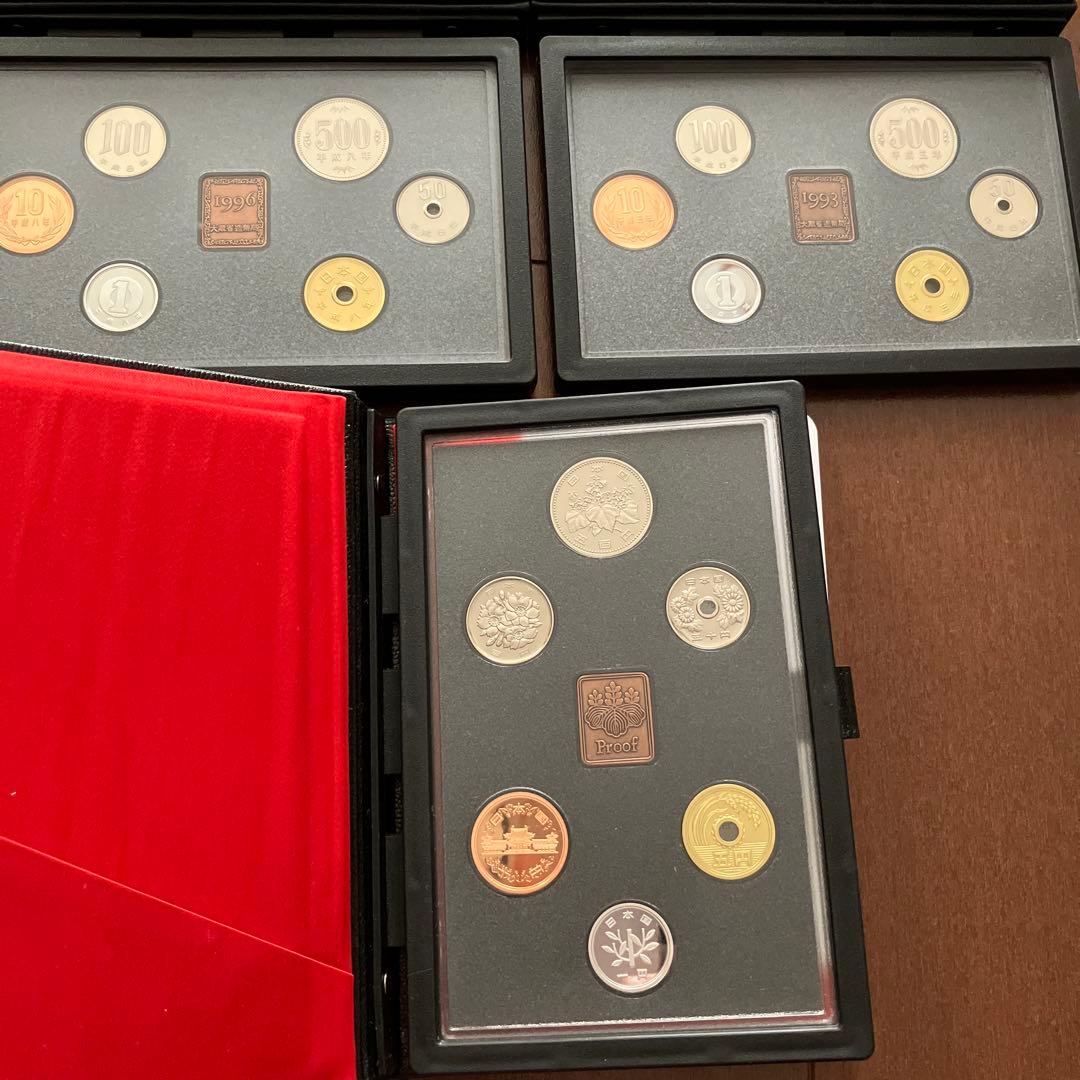 日本 旧貨幣 プルーフ セット 1992 1993 1996