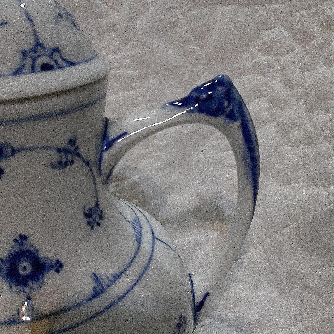 ビングオーグレンダール　コーヒーポット　ブルーフルーテッド