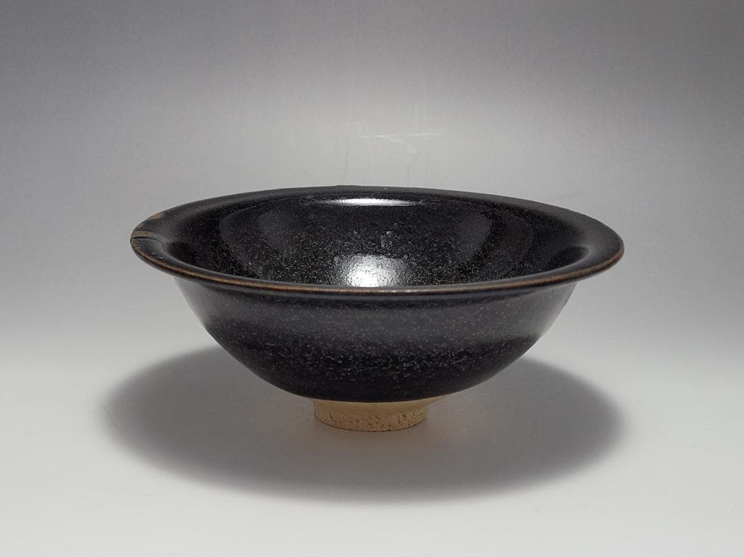 黒釉 窯変紋 茶碗 宋元時代 幅約15.7cm