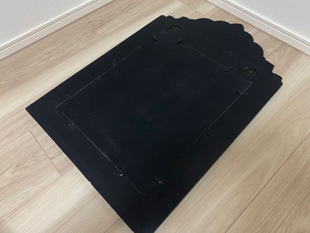 【希少品】ボーン・インレイ鏡　壁掛けミラー　象嵌　一点物　※最終値下げ