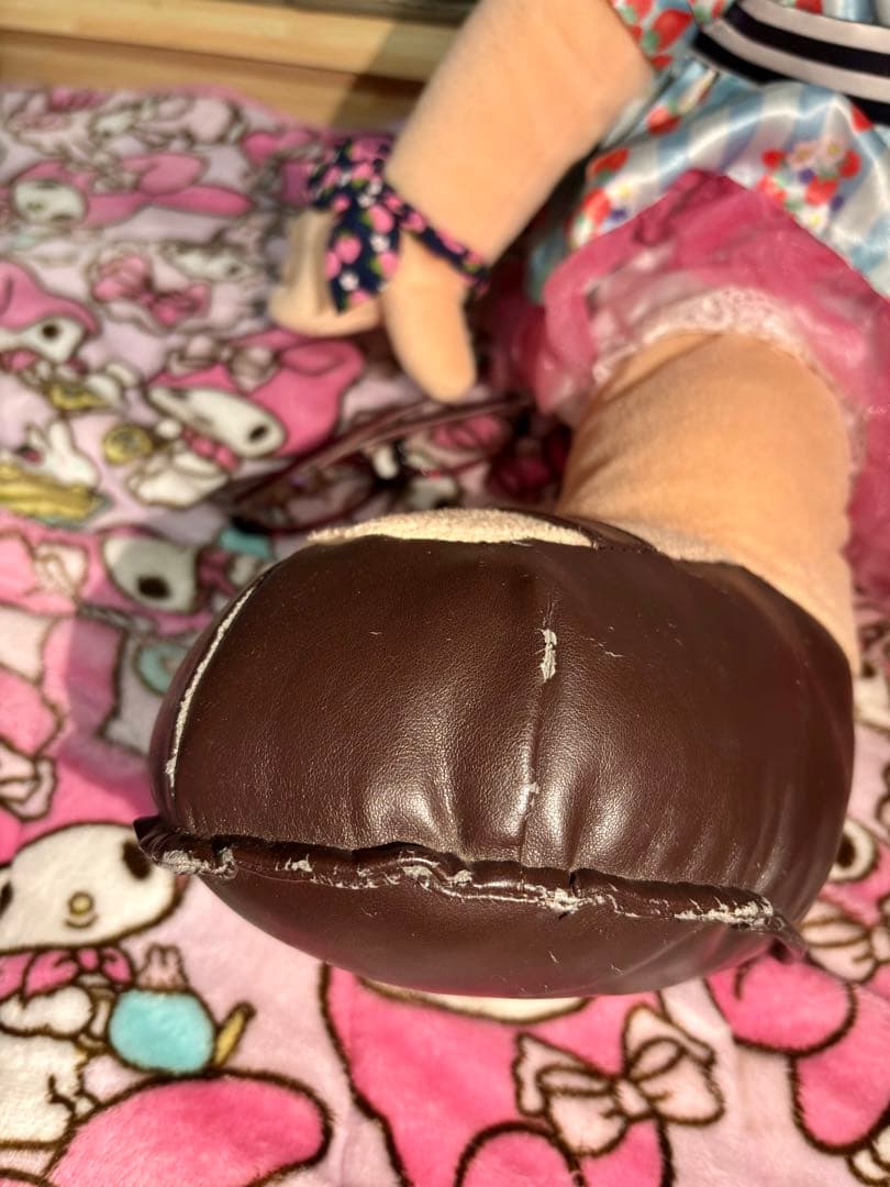 不二家ぺこちゃん　シリアルナンバー入り大型ぬいぐるみ