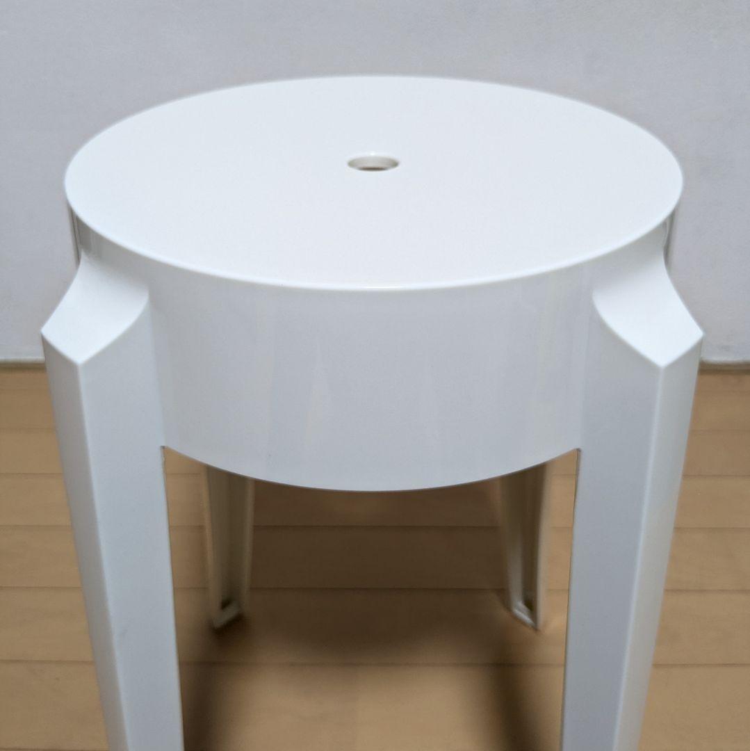 美品 Kartell カルテル チャールズゴーストロー ホワイト スツール